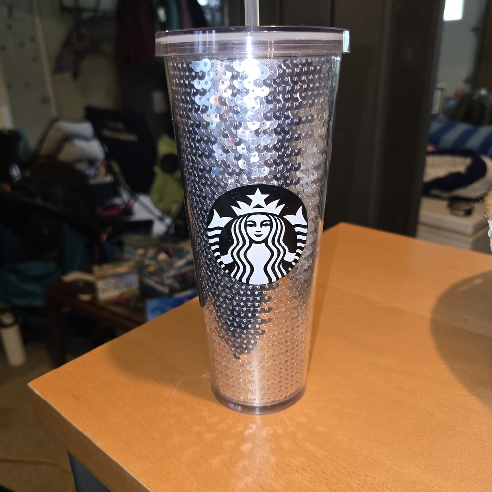 Starbucks Metallic Silver Tumbler